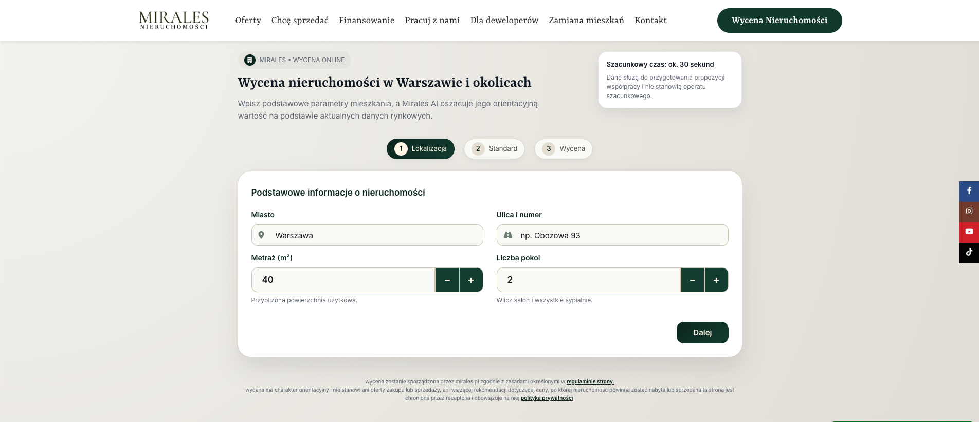 Mirales – wyceniarka nieruchomości
