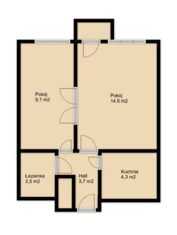 2 pokoje | Centrum | Ciche | Dla inwestora